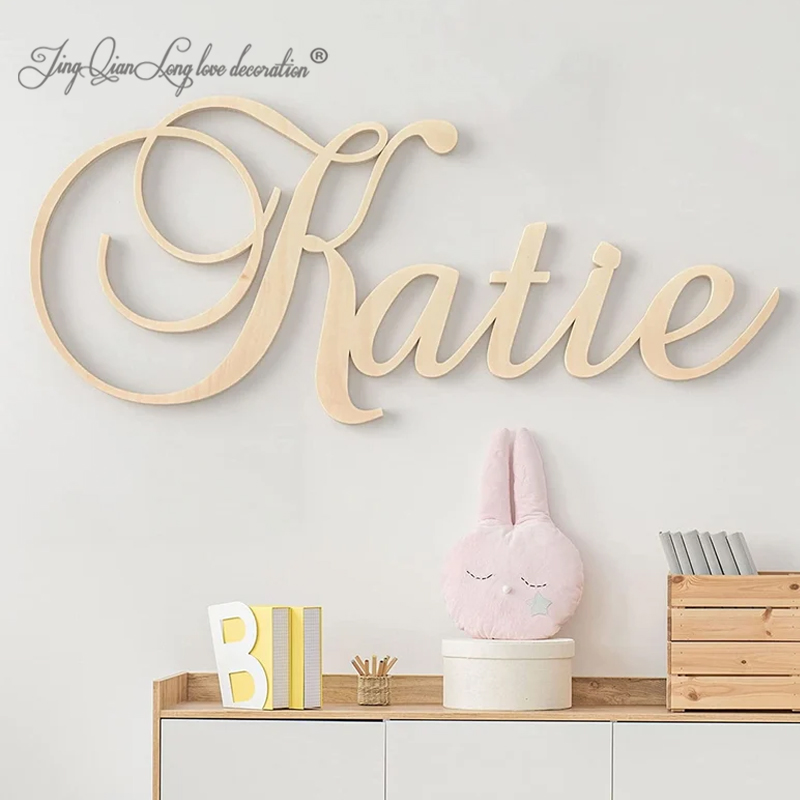 Baby Nursery Name Letters - Signe de nom en bois personnalisé