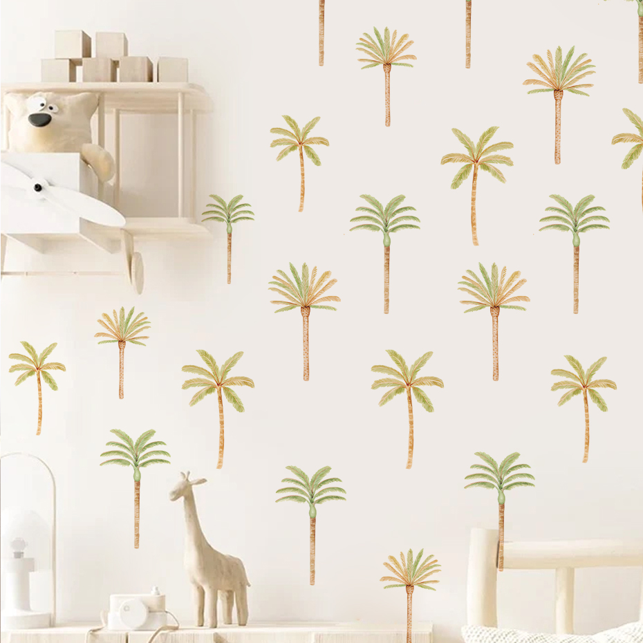 Baby Nursery Vinyl Wall Stickers - Autocollant mural Boho cocotier palmier pour