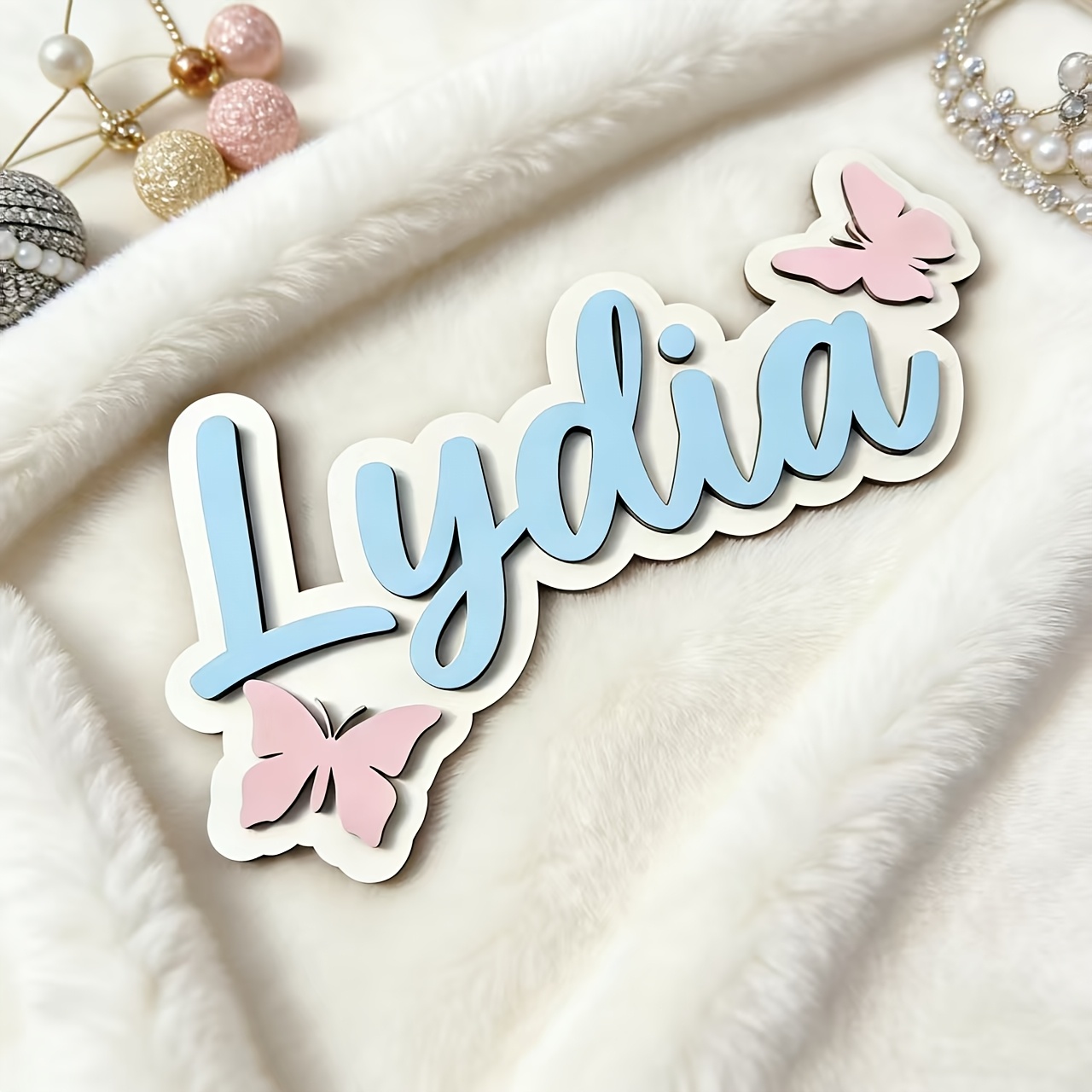 Baby Nursery Name - Panneau de porte personnalisé avec nom