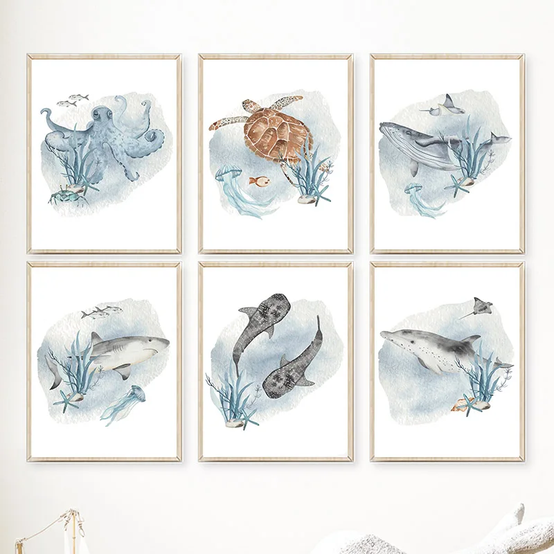 Baby Nursery Images - Affiches et impressions d'animaux marins pour