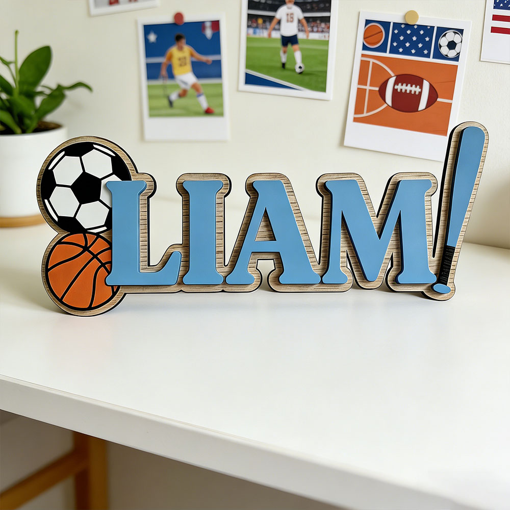 Baby Nursery Themes Boy - Plaque de porte personnalisée en bois
