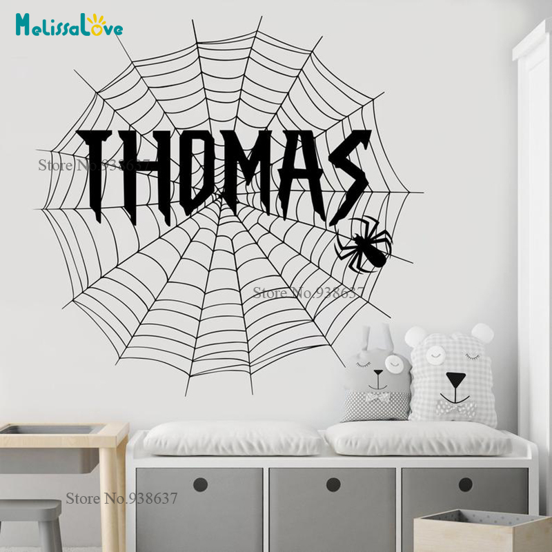 Baby Nursery Themes Boy - Autocollants thème araignée autocollant personnalisé toile