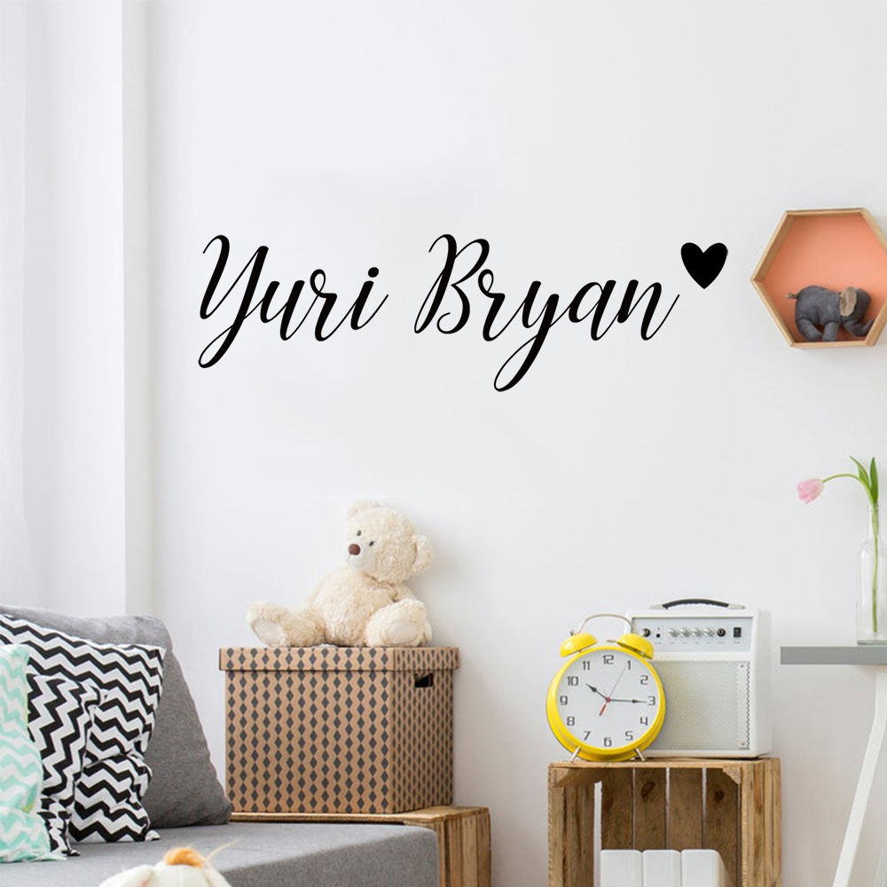 Baby Name Wall Art - 1pc créatif personnalisé nom amour Style