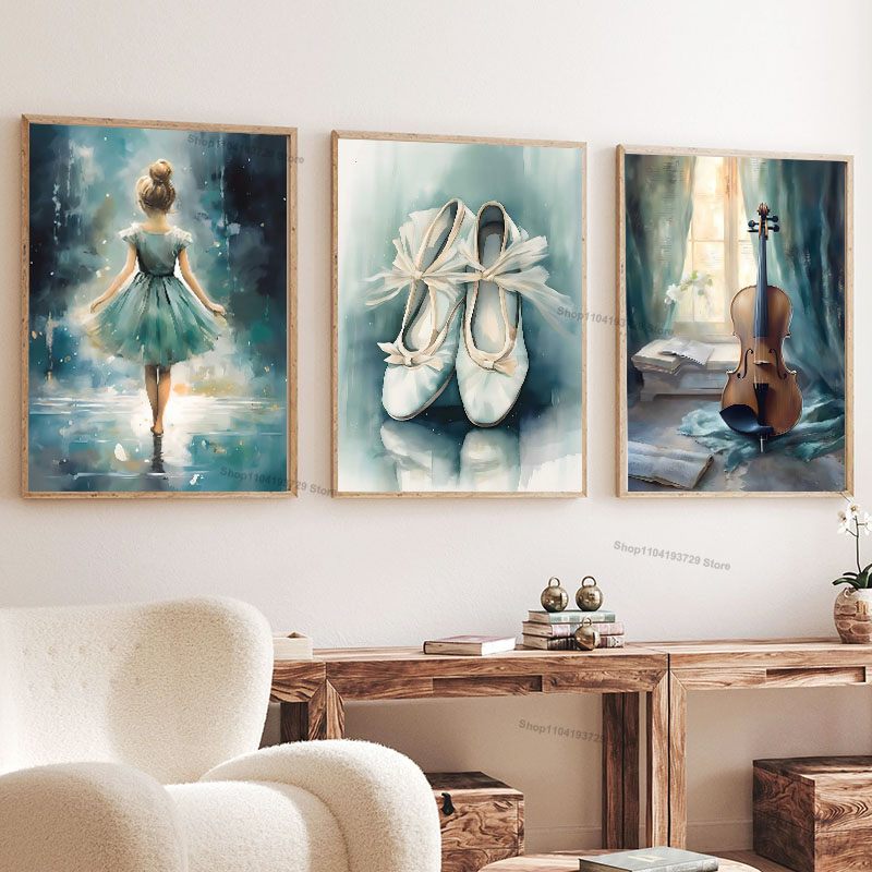 Baby Nursery Pictures - Peinture sur toile de fille dansant