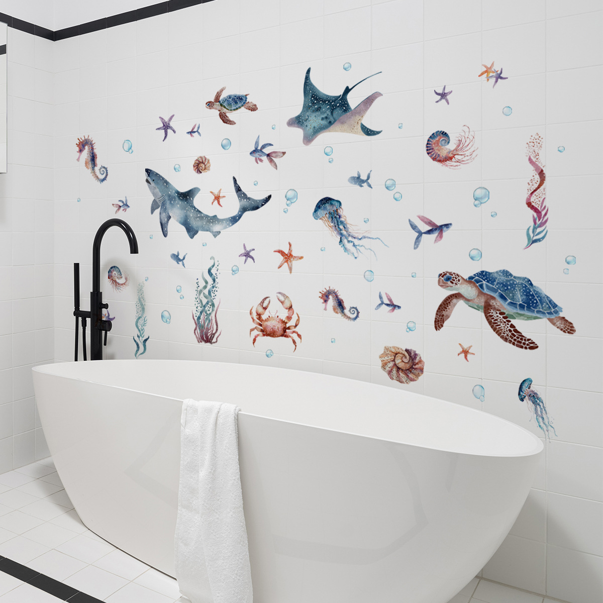 Baby Nursery Under The Sea - Autocollant mural vie Marine sous la