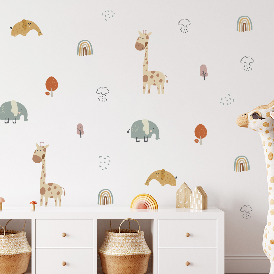 Baby Nursery Vinyl Wall Stickers - Autocollant mural en forme de girafe