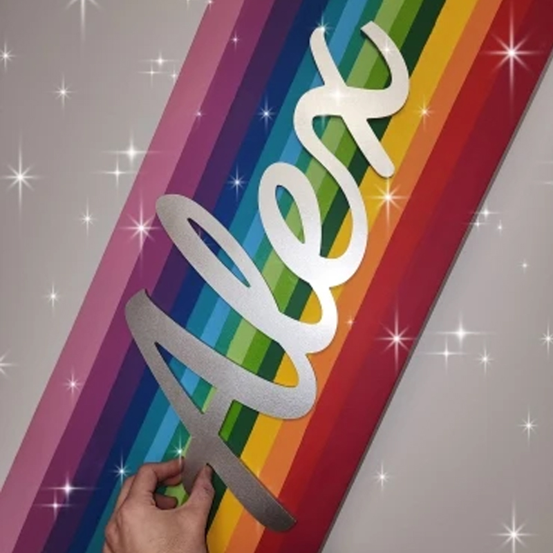 Baby Nursery Name Letters - Enseigne autoportante avec nom personnalisé pour