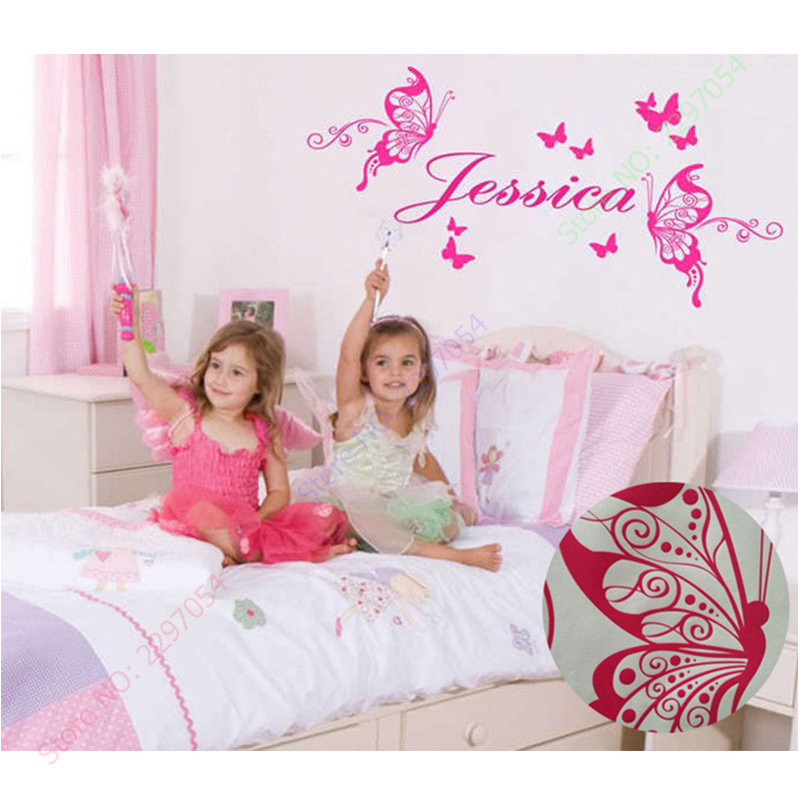 Papillons en vinyle avec nom p - Baby Nursery Vinyl Wall Stickers avis et prix