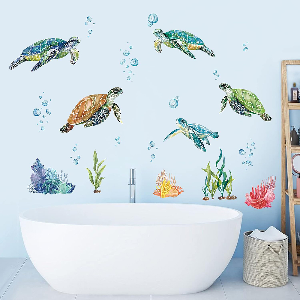 Autocollant mural de tortues d - Baby Nursery Under The Sea avis et prix