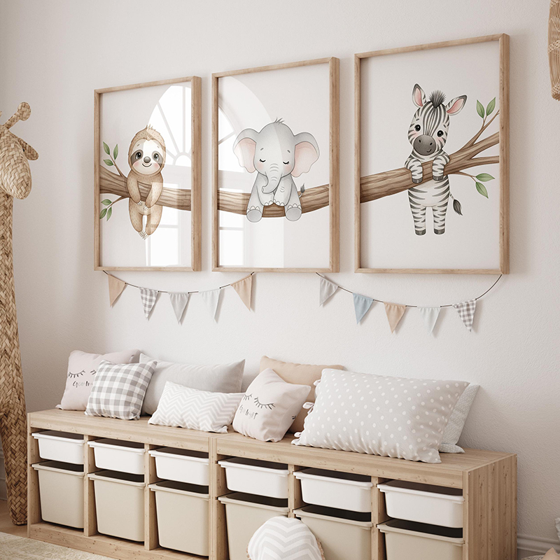 Affiche murale d'animaux migno - Baby Nursery Images avis et prix