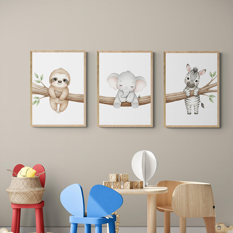 Affiche murale d'animaux migno - Baby Nursery Images avis et prix