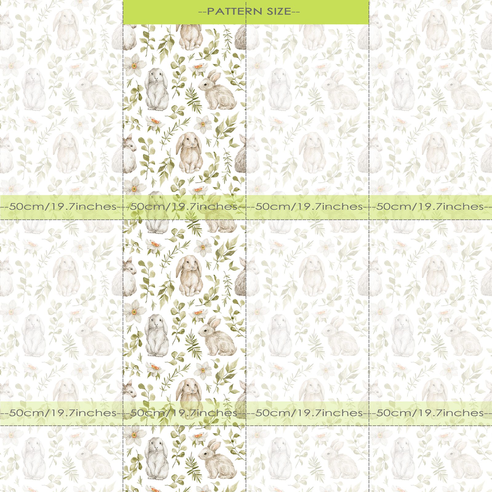 Papier Peint Lapin pour Chambr - Baby Nursery Green avis et prix