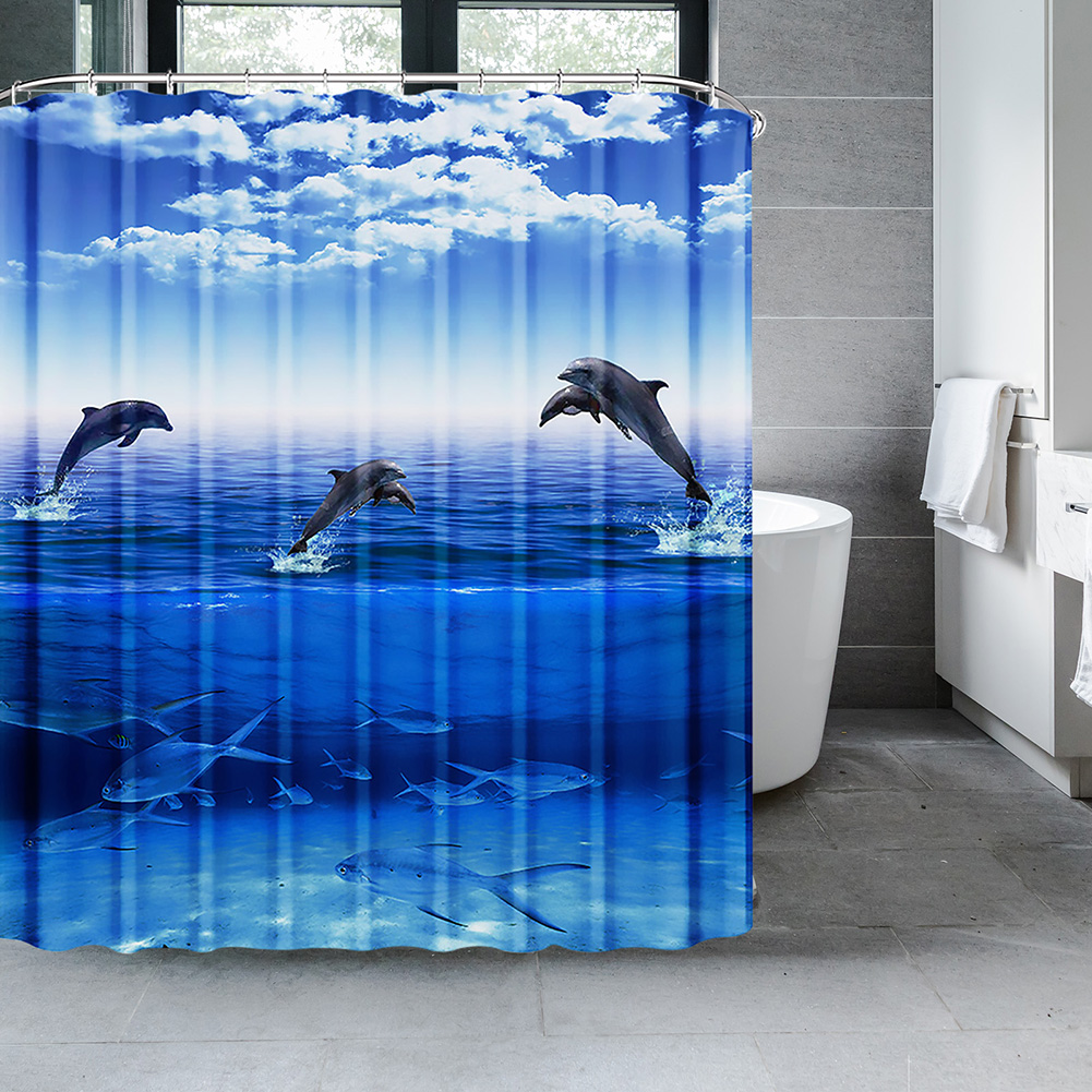 Rideau de douche Dauphin Bleu  - Baby Nursery Green avis et prix