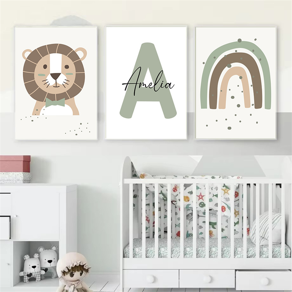 Impression sur toile Lion, aff - Baby Nursery Green avis et prix