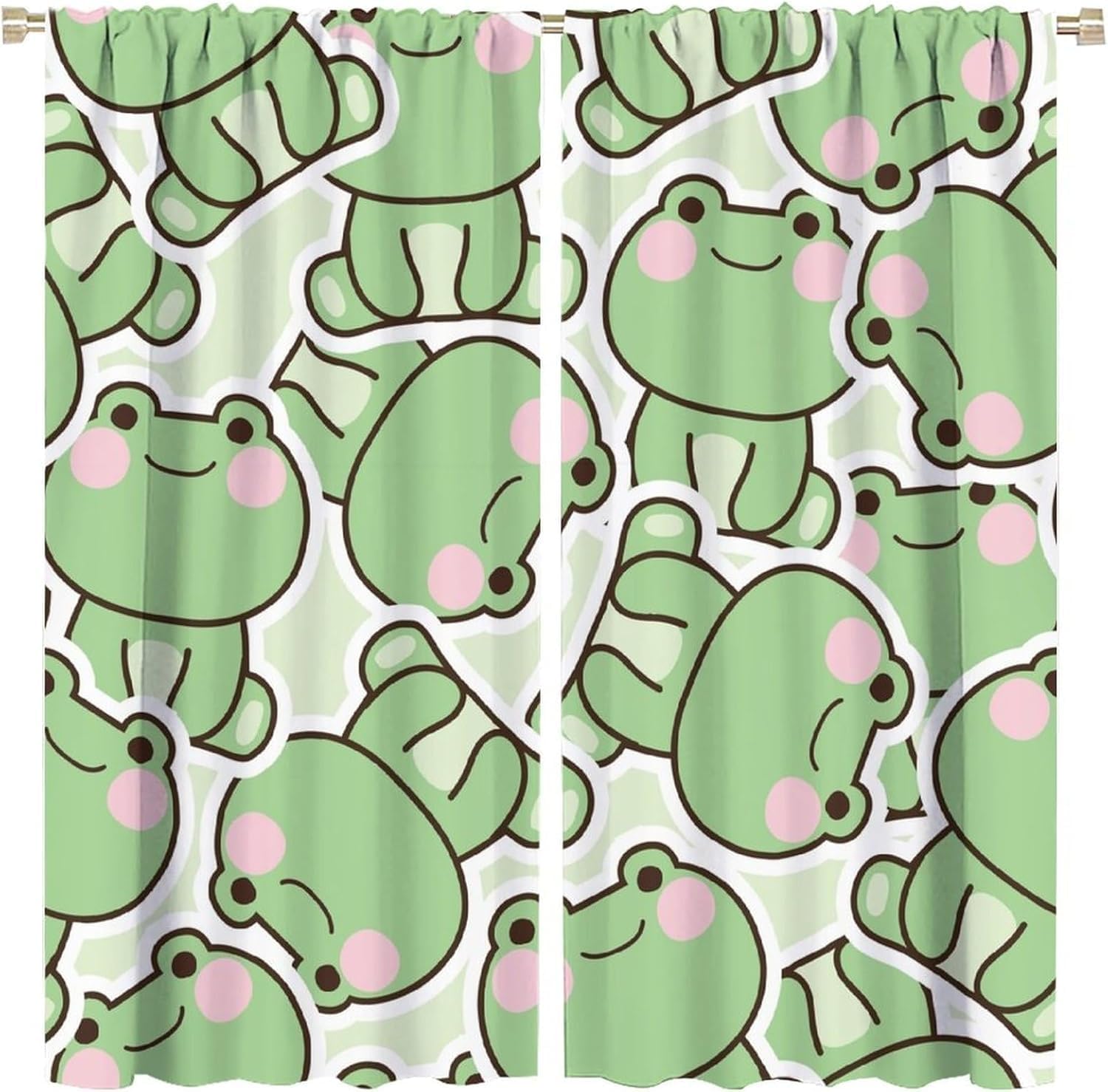 Rideaux à motif de grenouille  - Baby Nursery Green avis et prix