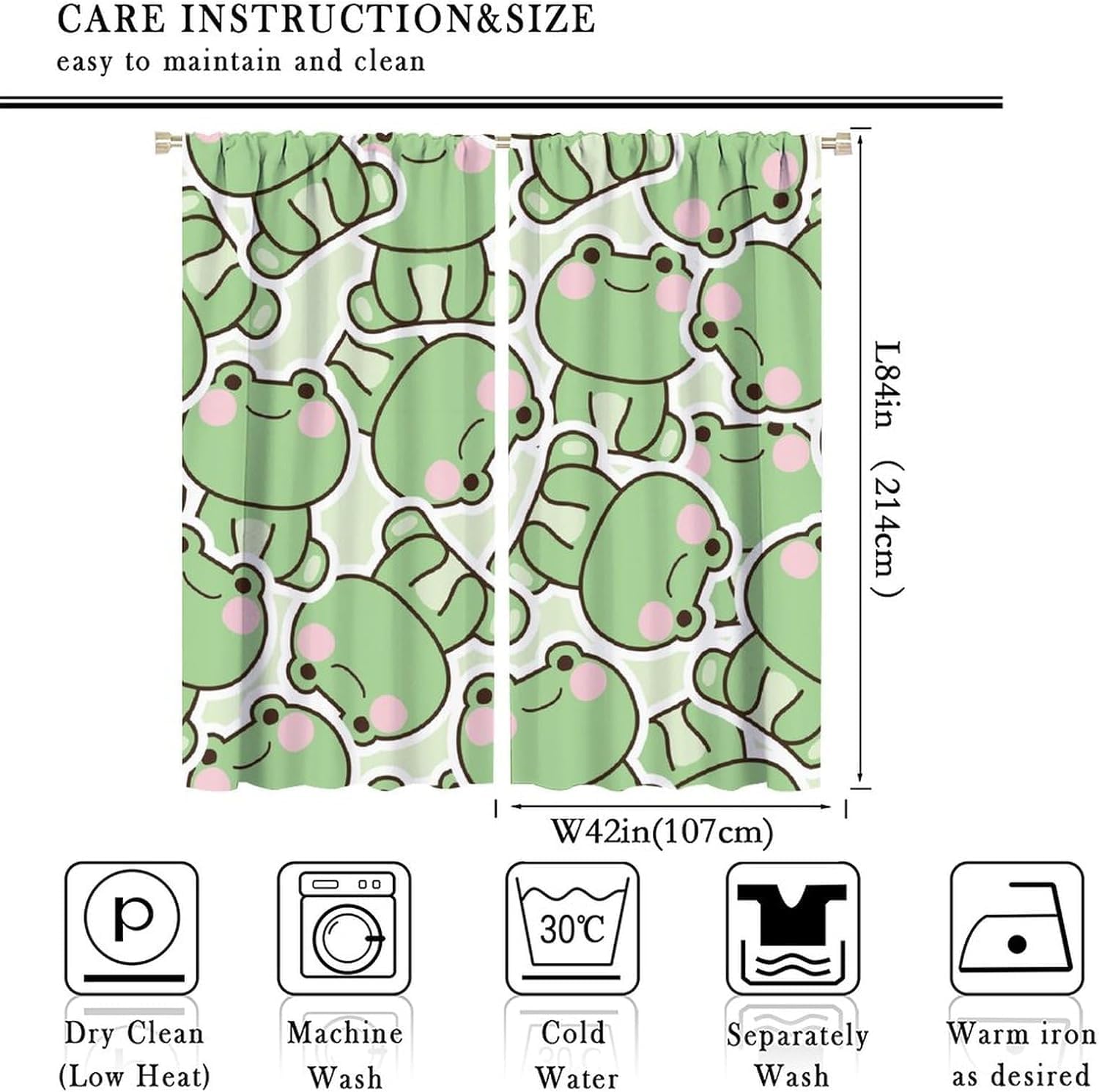Rideaux à motif de grenouille  - Baby Nursery Green avis et prix