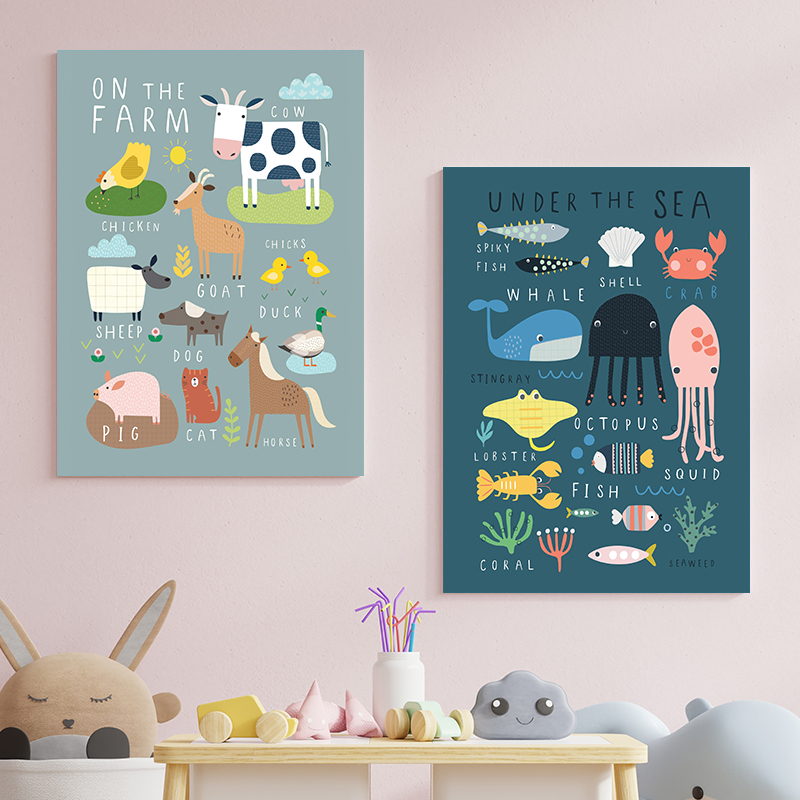 Affiche murale imprimée « sous - Baby Nursery Under The Sea avis et prix