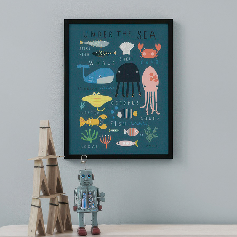 Affiche murale imprimée « sous - Baby Nursery Under The Sea avis et prix