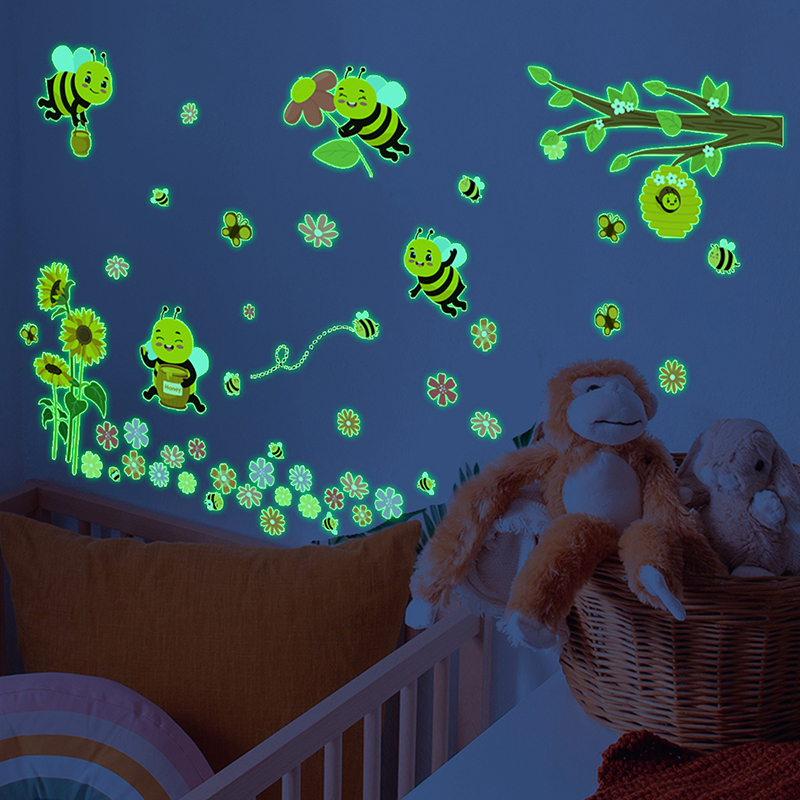 Autocollant mural fleur d'abei - Baby Nursery Green avis et prix