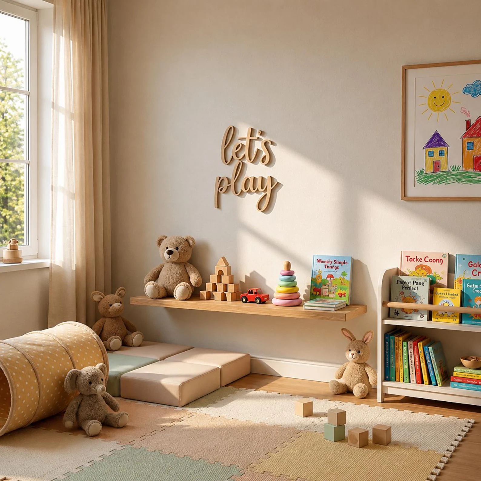 Panneau mural en bois « Let's  - Baby Nursery Pictures avis et prix
