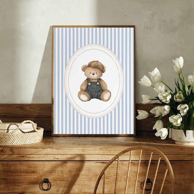 Affiche murale vintage en toil - Baby Nursery Green avis et prix