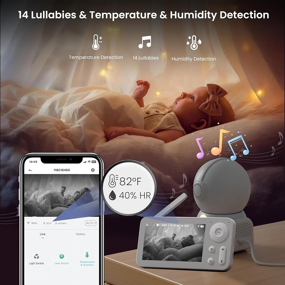 Babyphone 2K avec 2 Caméras et - Baby Nursery Images avis et prix