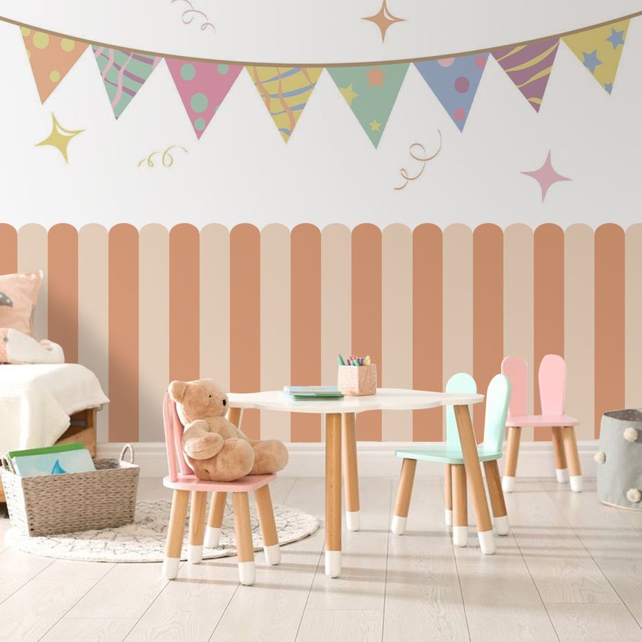 Papier peint en Arc à rayures  - Baby Nursery Pictures avis et prix