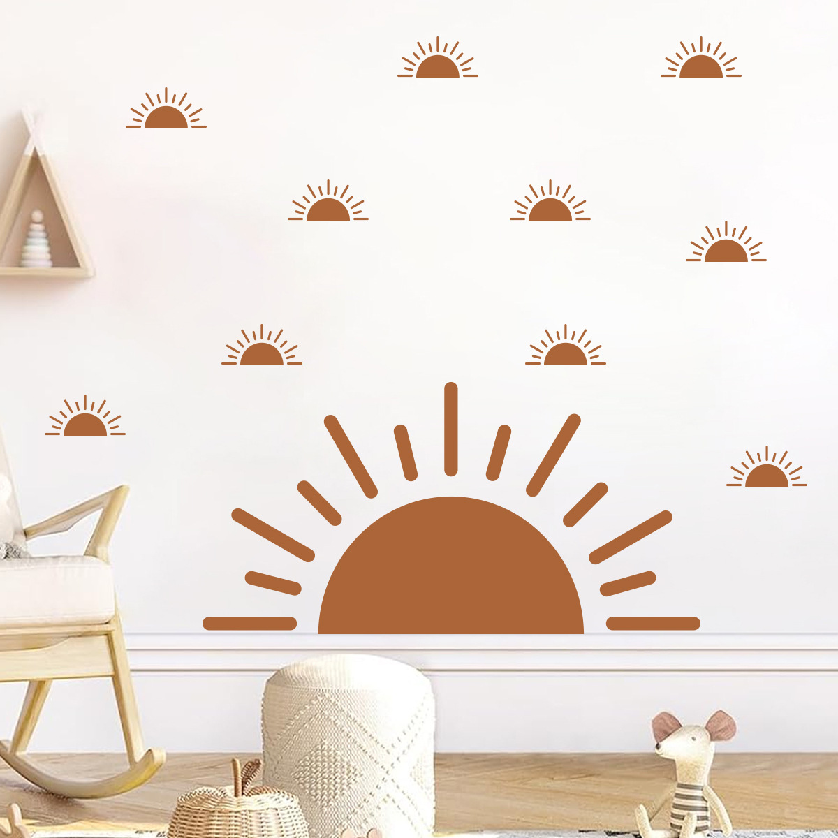 Autocollant mural demi-soleil  - Baby Nursery Vinyl Wall Stickers avis et prix